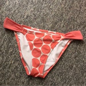 Victoria’s Secret Bikini Bottom Peach Polka Dot Size Medium